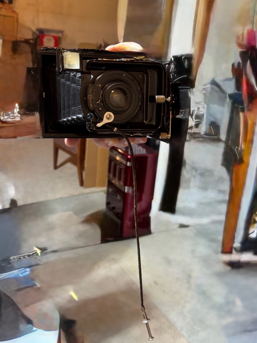 Bellows Plate Camera. Phothaus Burggraf, Magdeburg 496406 And Extra Plates